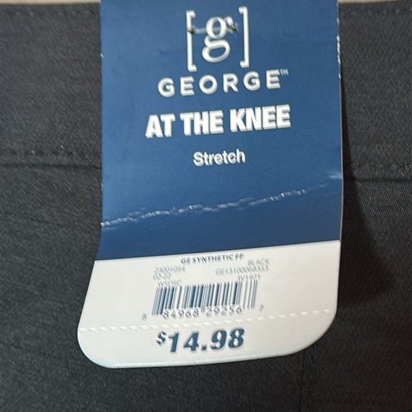 George 9” Black Hybrid Flex Twill Short 32 Waist NWT - Picture 9 of 9